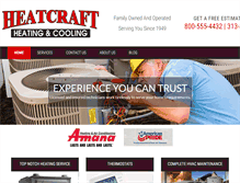 Tablet Screenshot of heatcraftinc.com